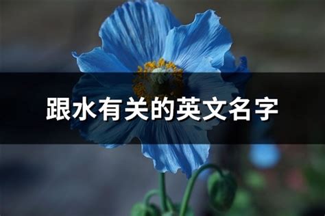 跟水有關的名字